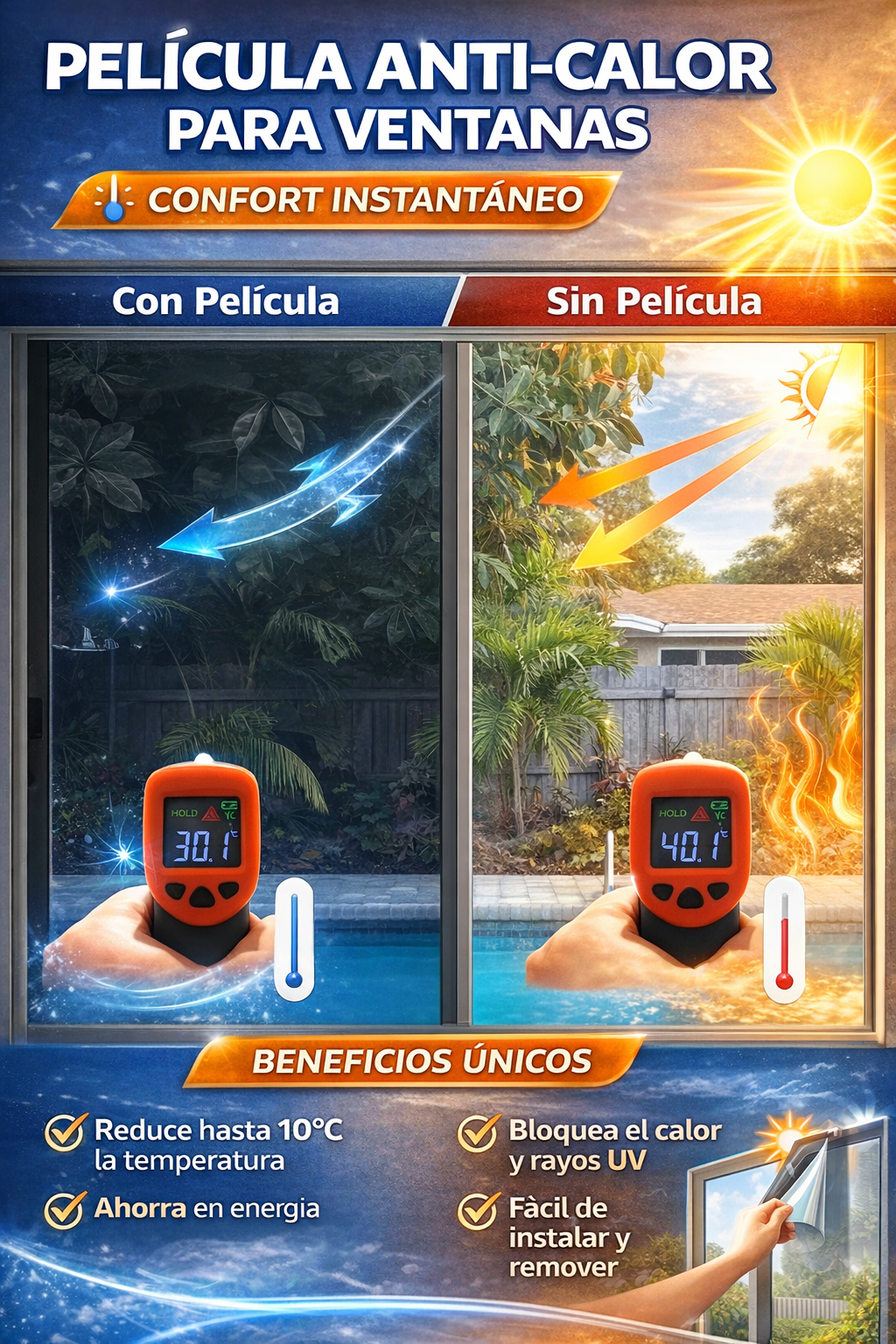 D Vinil Uv Efecto Espejo 60cm X 5 Metros